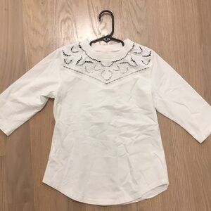Steph white eyelet tshirt size 12